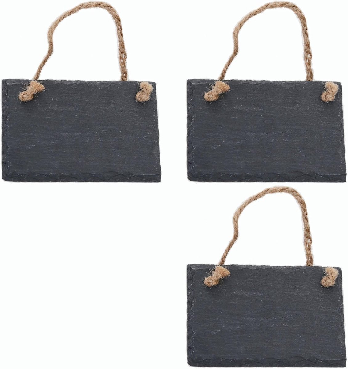 Leisteen bord om op te hangen met jute lint memobord krijtbord wanddecoratie (3,8 cm bord)