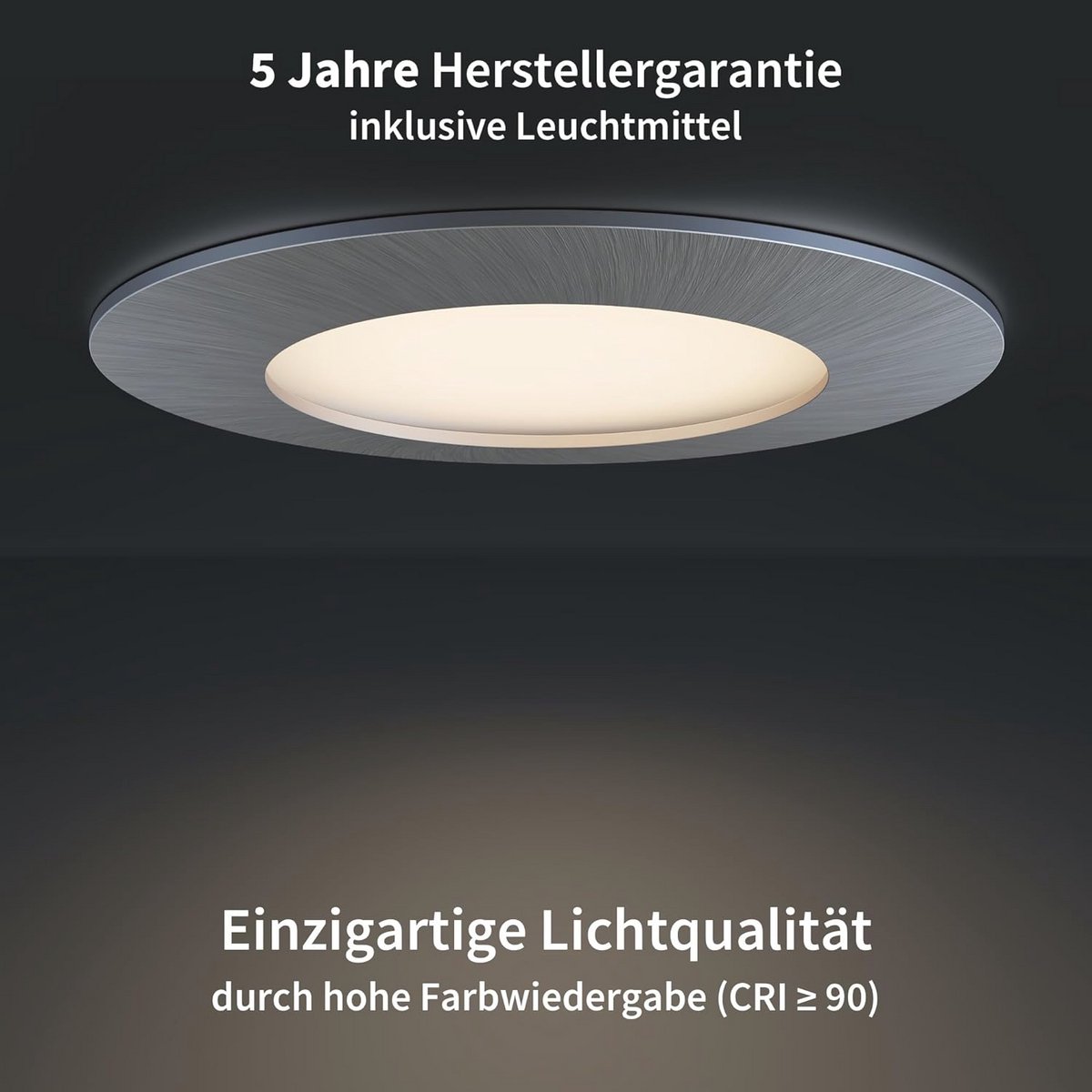 Set van 3 LED inbouwspots voor Badkamer - 230V 4.5W Warm Wit Licht 500lm