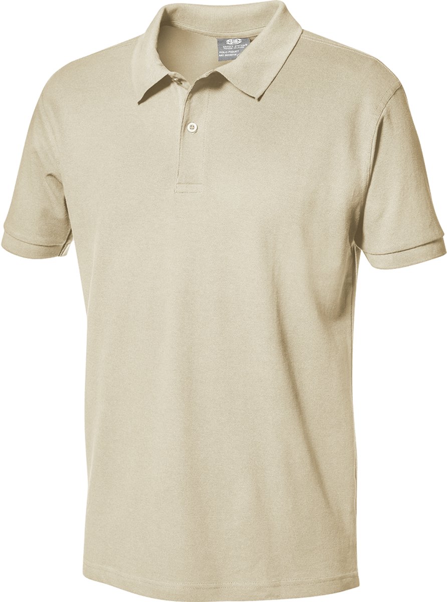 SIR SAFETY PIQUET Korte mouw Werkpolo HEREN Bruin Beige - 100% Katoen - 180 g/m² - Dubbel Gestikt