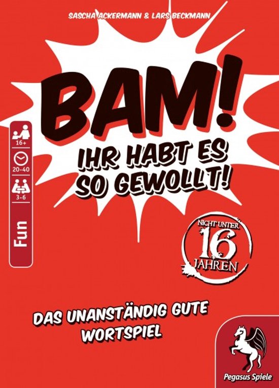 Pegasus Spiele BAM! - Ihr habt es so gewollt! Jeu de cartes Fête
