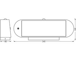 LEDVANCE ENDURA Style Ovale wandlamp op zonne-energie, koel wit licht 4000K, geïntegreerde sensor, kan zonder voeding worden gebruikt, lange werktijd: 30 keer 60 seconden in PIR-modus, IP44, zwart