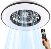 Plafondventilator met LED Verlichting 48W - Instelbare kleurtemperatuur 3000K-6500K - 60 cm - Zomer- en winterstand - Inclusief Afstandsbediening - Plafondlampen met Ventilator & Lamp - Wit