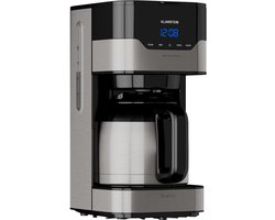 Klarstein 1,2 L Koffiezetapparaat met Thermoskan en Timer, Filterkoffiezetapparaat voor 10 Kopjes, 800 W Grote Filterkoffiemachine, Koffiezetapparaat met RVS Thermoskan - voor Keuken - Touch - Display - Coffee Machine - Koffieautomaat