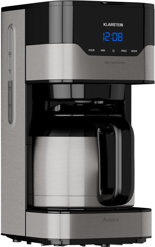 Klarstein Koffiezetapparaat Arabica - 800W - Easytouch control - Zilver/Zwart