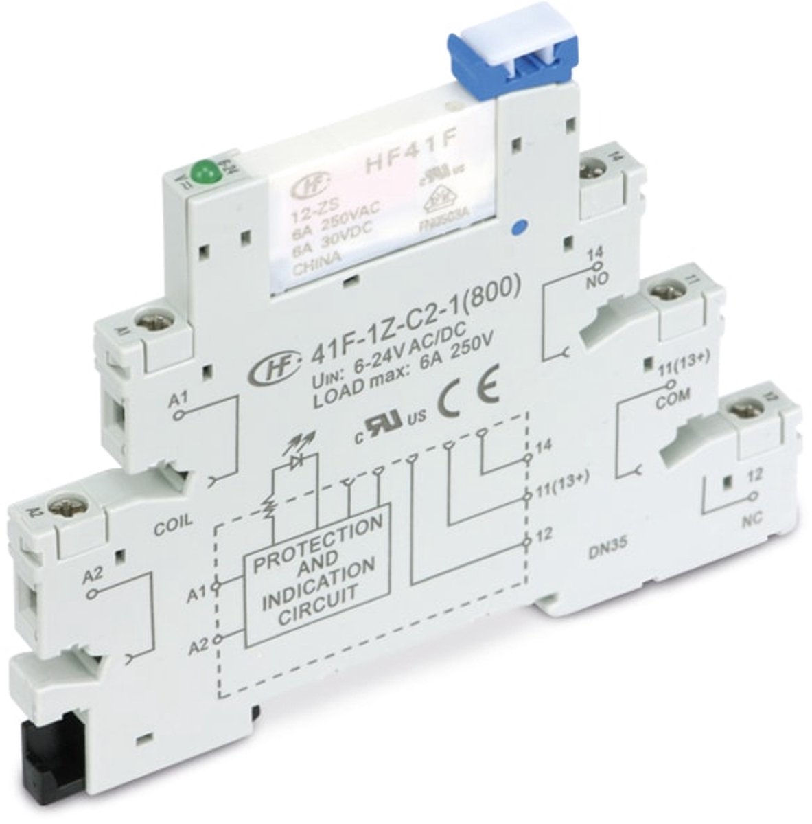 HONGFA relaismodule 41F-1Z-C2-1 & HF41F/12-ZS, 12 V-/~