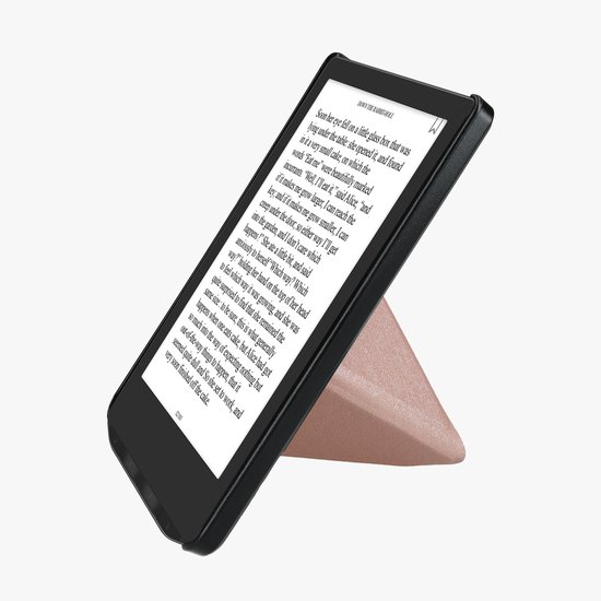 kwmobile e-reader hoesje geschikt voor Pocketbook Verse / Verse Lite / Verse Pro / Color / Vivlio Light/Light HD hoes - Ereader flip case met standaard - E reader cover van kunstleer - In roségoud van Merkloos — afbeelding 3