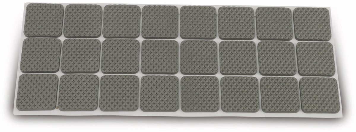 EUROTOOLS meubelglijders 343-NBFR, EVA, 28x28 mm, 24 stuks