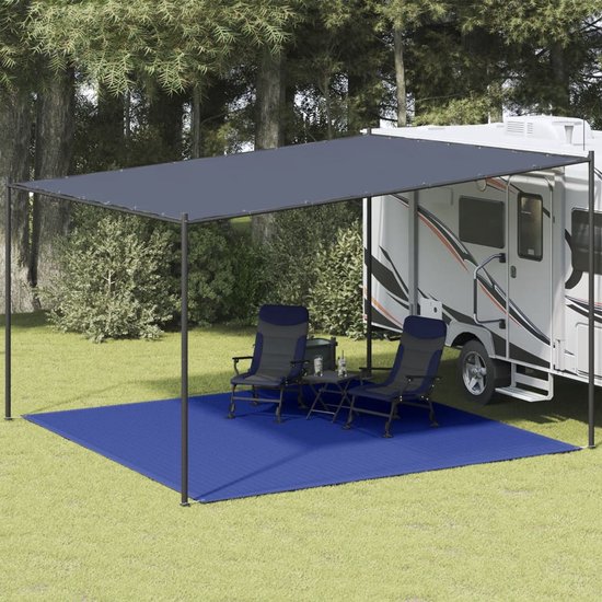 vidaXL - Tenttapijt - 400x400 - cm - HDPE - blauw — afbeelding 3