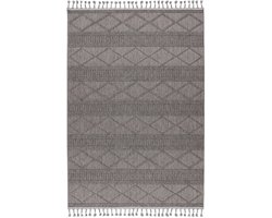 Tunis Soft - Berberlook Vloerkleed - Laagpolig, Uni Effen, 100% Polyester, Soft Touch, Handgeknoopte Franjes - Grijs- 200x290 CM Tunis Soft - Berberlook Vloerkleed - Laagpolig, Uni Effen, 100% Polyester, Soft Touch, Handgeknoopte Franjes - Grijs- 200x290 CM