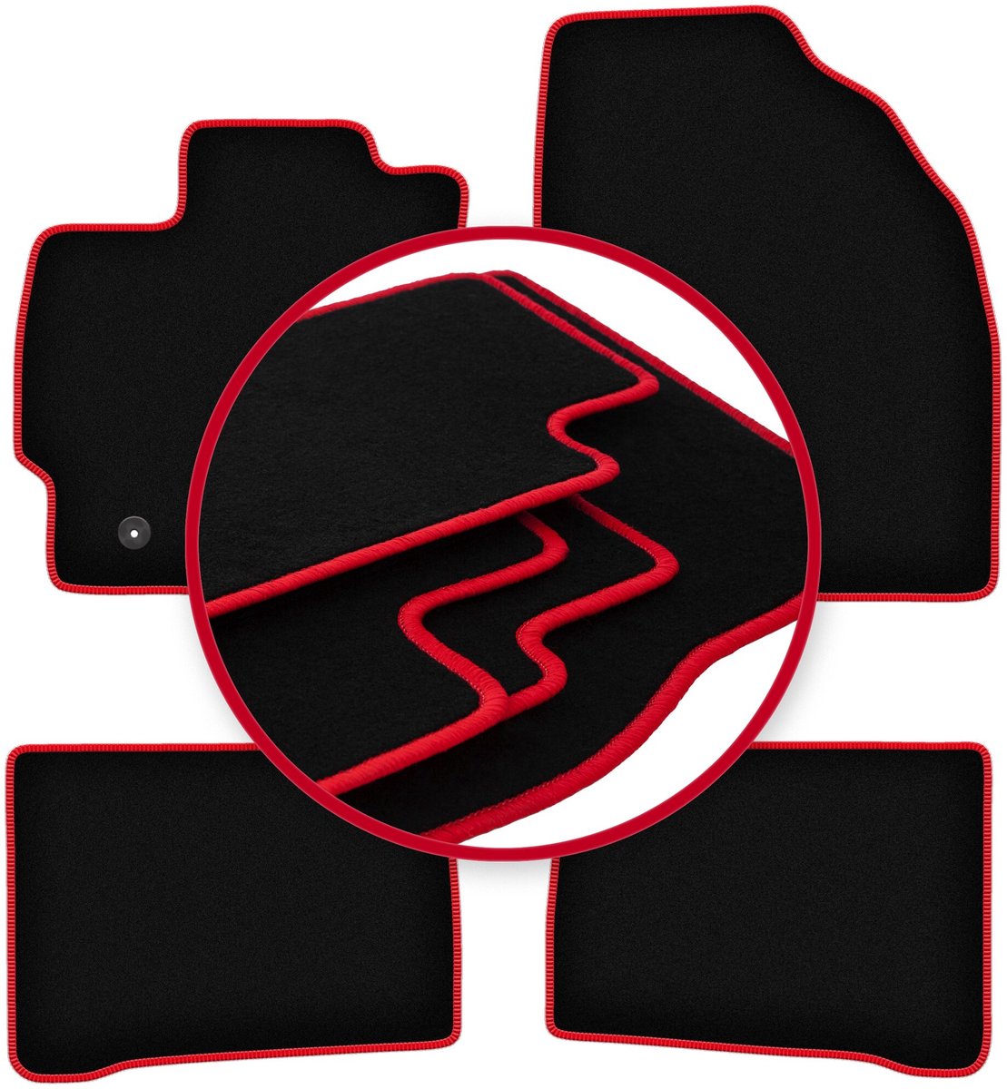 CARLUX-RED automatten voor: Toyota Prius III hatchback (2009-2011)