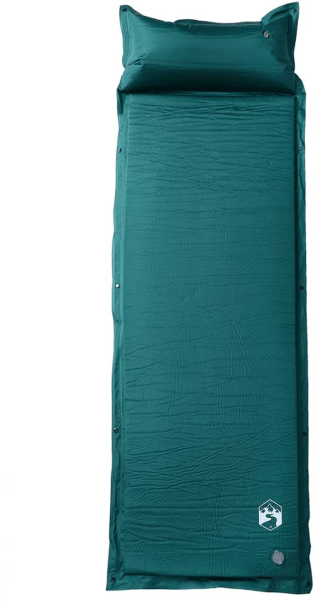 Kampeermatras met kussen zelfopblazend 1-persoons groen van Quechua — afbeelding 5