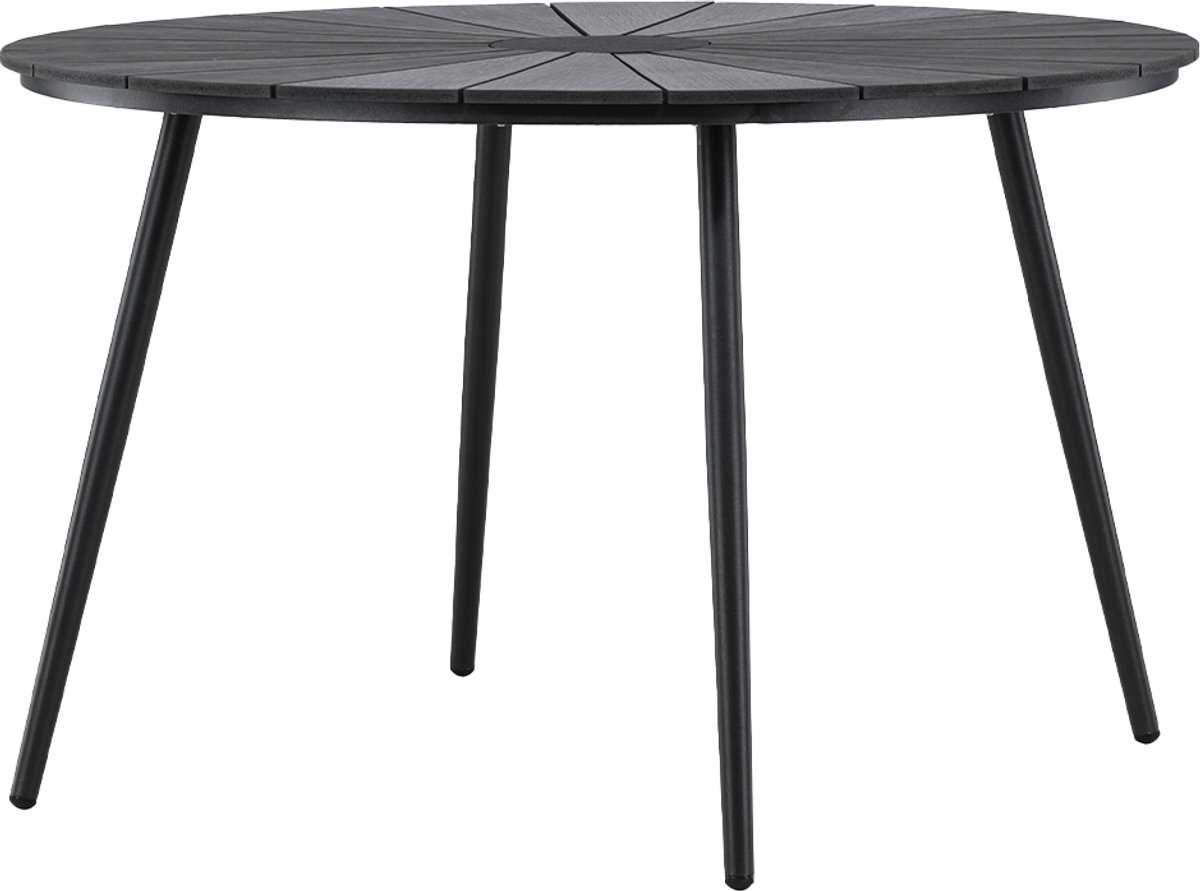 Nest outdoor Denzel Ronde Tuintafel Zwart - Buiten - Eettafel - Aluminium - Ø 120 cm