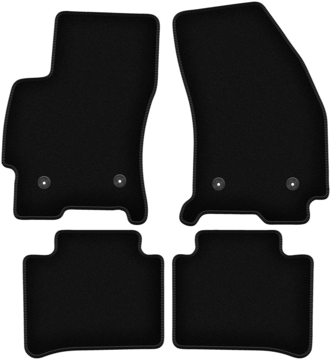 BASIC zwarte veloursmatten voor: Ford Mondeo MK3 stationwagen, liftback, sedan (2001-2007)