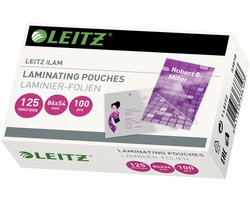 Leitz - Lamineerhoezen - Visitekaartje formaat - 86 x 54 mm - 125 micron - 100 stuk