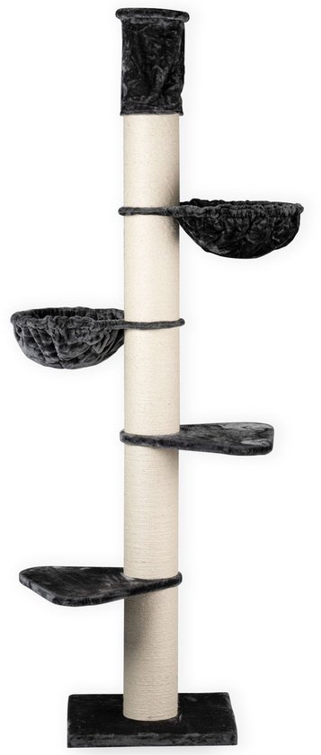 RHR Quality Maine Coon Tower Krabpaal - Antraciet - 60 x 60 x 265 cm