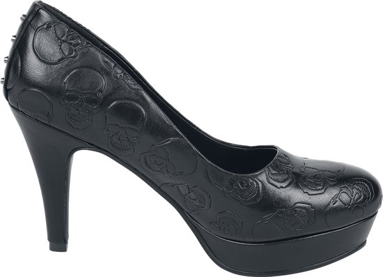Rock Rebel by EMP Escarpins noirs à imprimé tête de mort pour femme - EU39