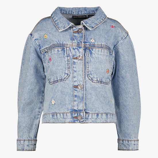 Veste en jean TwoDay pour fille avec broderie - Blauw - Taille 122
