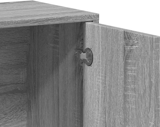 Buffet vidaXL - Commodes - Armoire de rangement - Armoire murale - Buffet 60 x 31 x 70 cm Bois traité Gris Sonoma