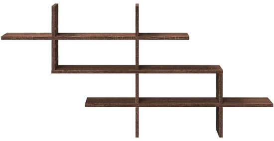 Wandschappen 4 st 60x40x1,5 cm bewerkt hout betongrijs kopen
