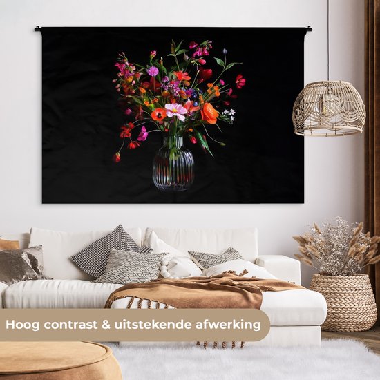 Tapisserie murale 180x120 cm - Bouquet - Fleurs sauvages - Vase - Tapisserie - Tapisseries