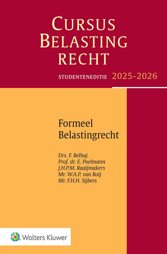 Cursus belastingrecht formeel belastingrecht 2025-2026 - cover