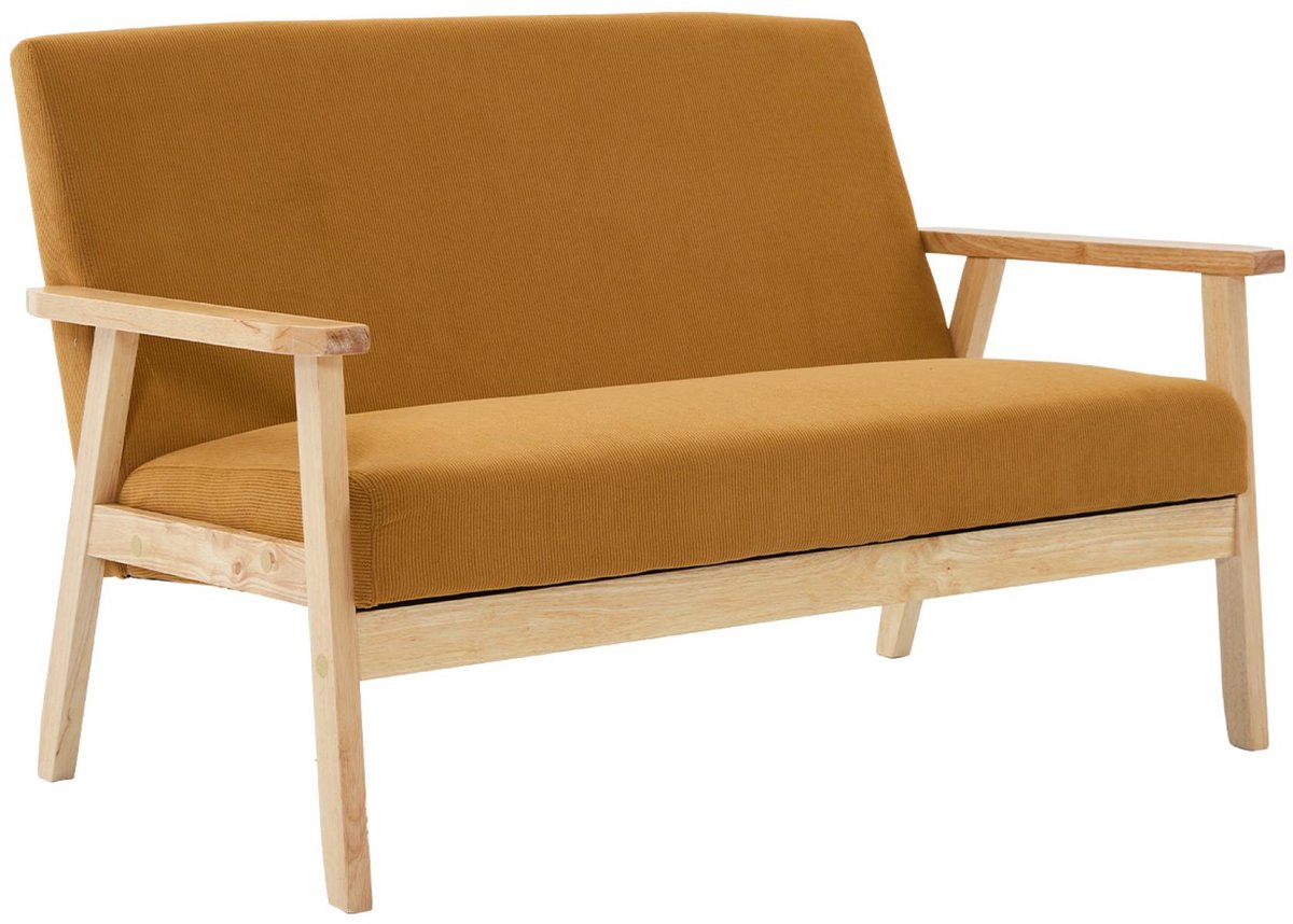 sweeek - Tweezits bankje van hout met corduroy zitting - isak