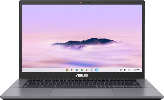 ASUS Chromebook Plus CX34 CX3402CVA-PQ0559 Intel® Core™ i3 i3-1315U 35,6 cm (14") Full HD 8 GB LPDDR5x-SDRAM 128 GB UFS Wi-Fi 6E (802.11ax) ChromeOS Nederlands Grijs - ASUS - Hoofdafbeelding