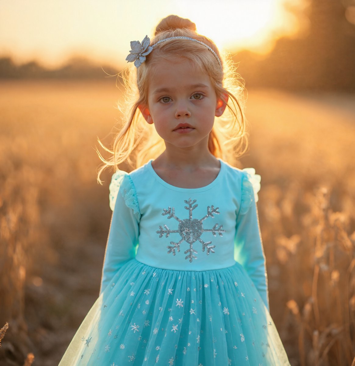Joya Kids® Blauwe Verkleedjurk Meisjes | Lichtblauw Jurkje met Lange Mouwen & Tule Rok | Comfortabele Prinsessenjurk voor Kinderen | T-shirt Stof | Prinsessenjurk meisje | | — afbeelding 6