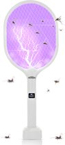 NIVADA 2-in-1 Elektrische vliegenmepper WD957 - Muggenlamp - Insectenloklicht - Telfunctie - Kindveilig - Muggenvanger & Vliegenvanger
