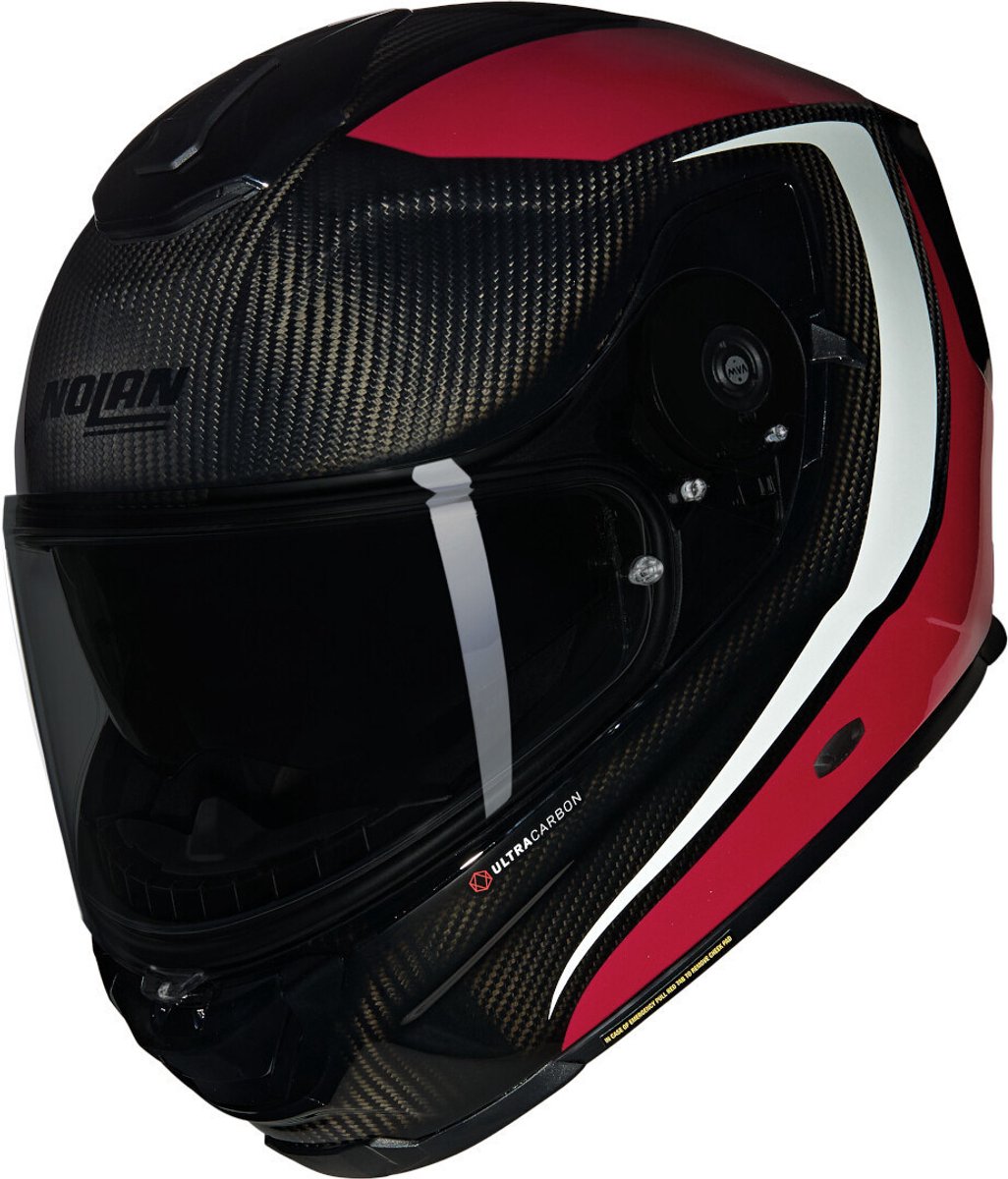 Nolan X-903 Ultra Intrigo 345 Carbon Rood Wit Glossy Integraalhelm - Maat XL - Helm