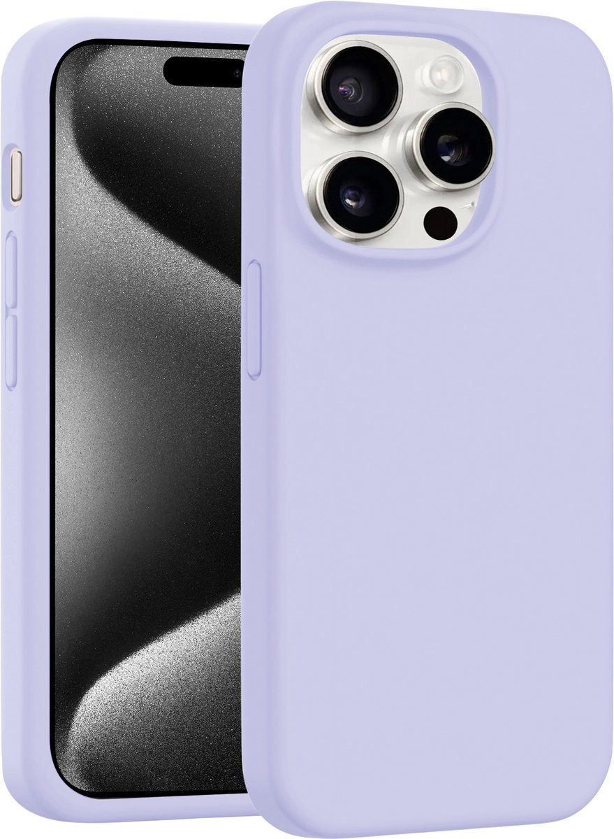 Coverzs luxe siliconen hoesje geschikt voor iPhone 13 Pro (paars) - shockbestendig, premium bescherming, duurzaam