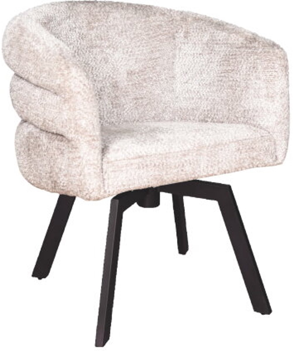 Eetkamerstoel Imola poot Mars draaibaar zwart - be lovely beige 170