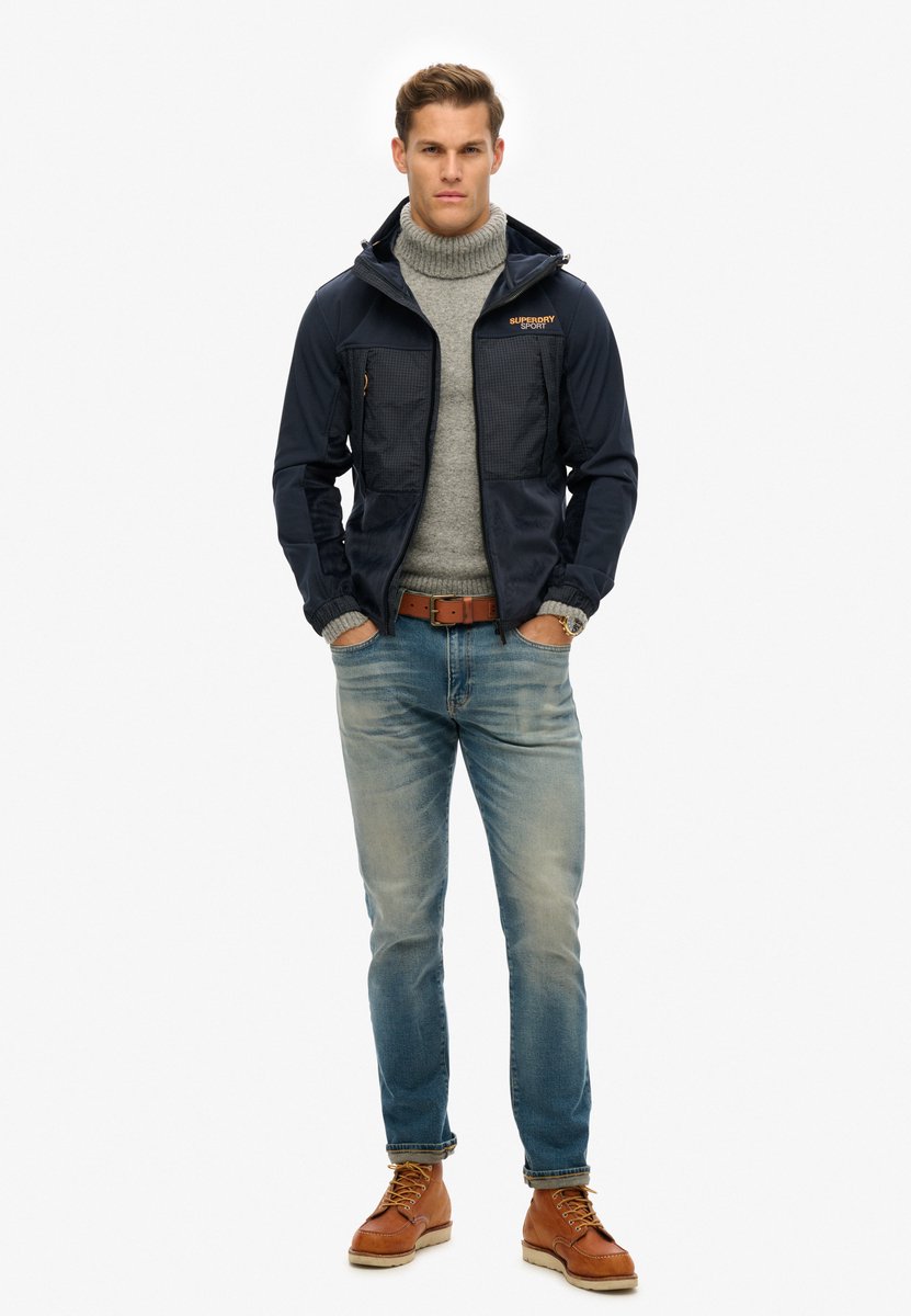 Superdry Hybrid Trekker jas met capuchon Heren Marineblauw