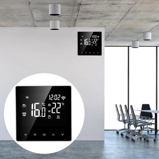 Walfront ME81H Termostato Intelligente Wi-Fi Touch – Riscaldamento A Pavimento, Acqua O Elettrico, Compatibile Con Tuya E Comandi Vocali