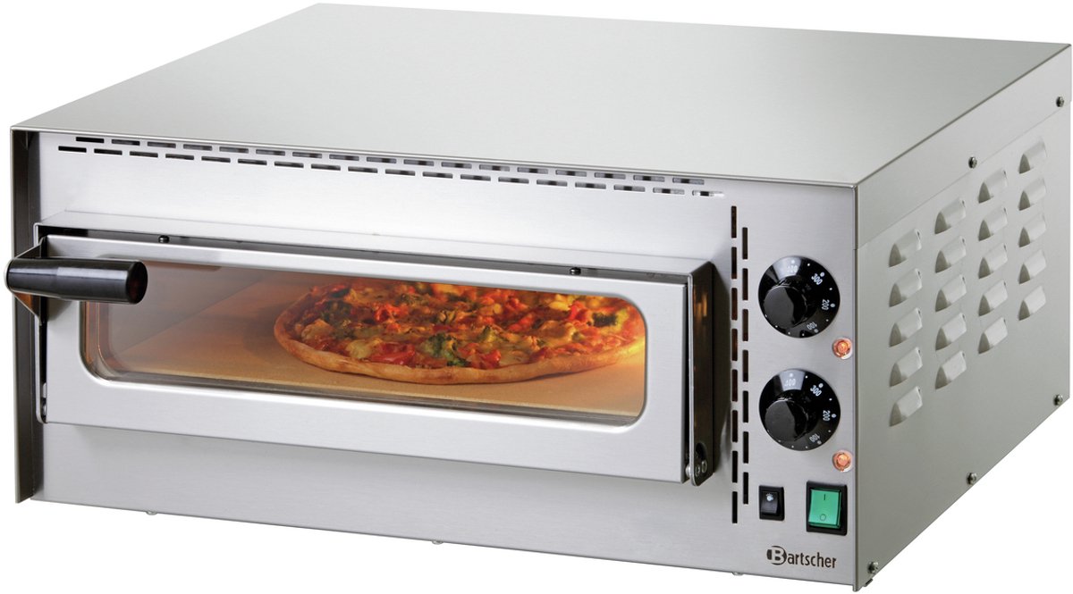 Bartscher Pizza Oven - Mini Plus - RVS - 1x Ø35 cm - 50-400°C - 230V - 575x525x270mm - Horeca Oven