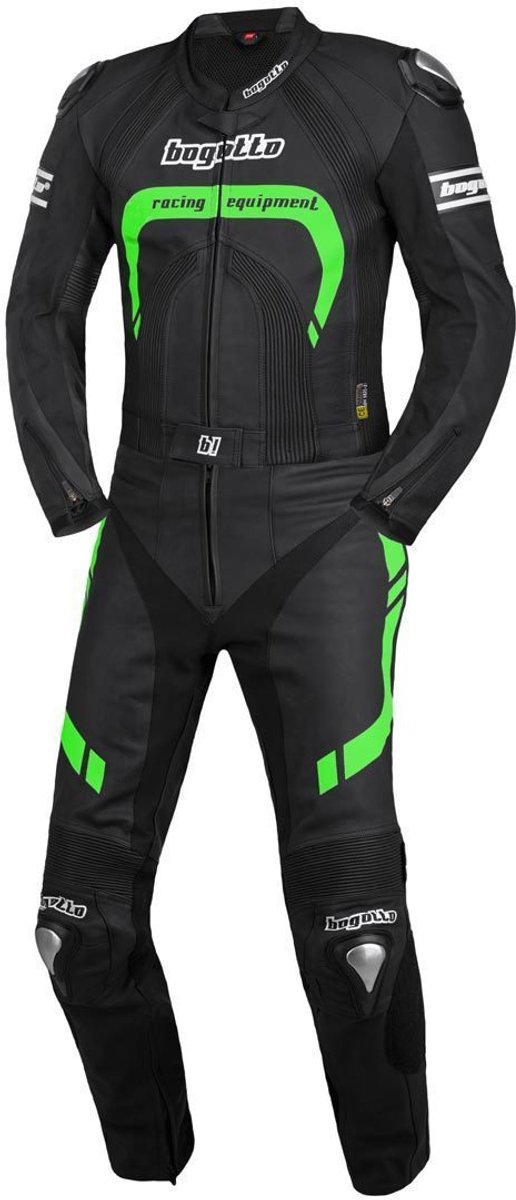 Bogotto Assen Zwart Groen 2-Delig Motorpak - Racepak