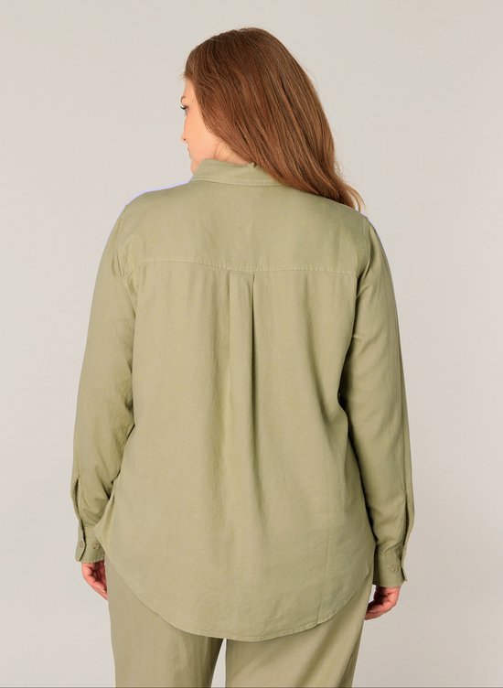 BASE LEVEL CURVY Yaella Shirts - Soft Army - maat 4(54/56)