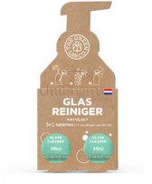 The Green Lab Co Navul Set Glasreiniger Tabletten Munt - 3 stuks