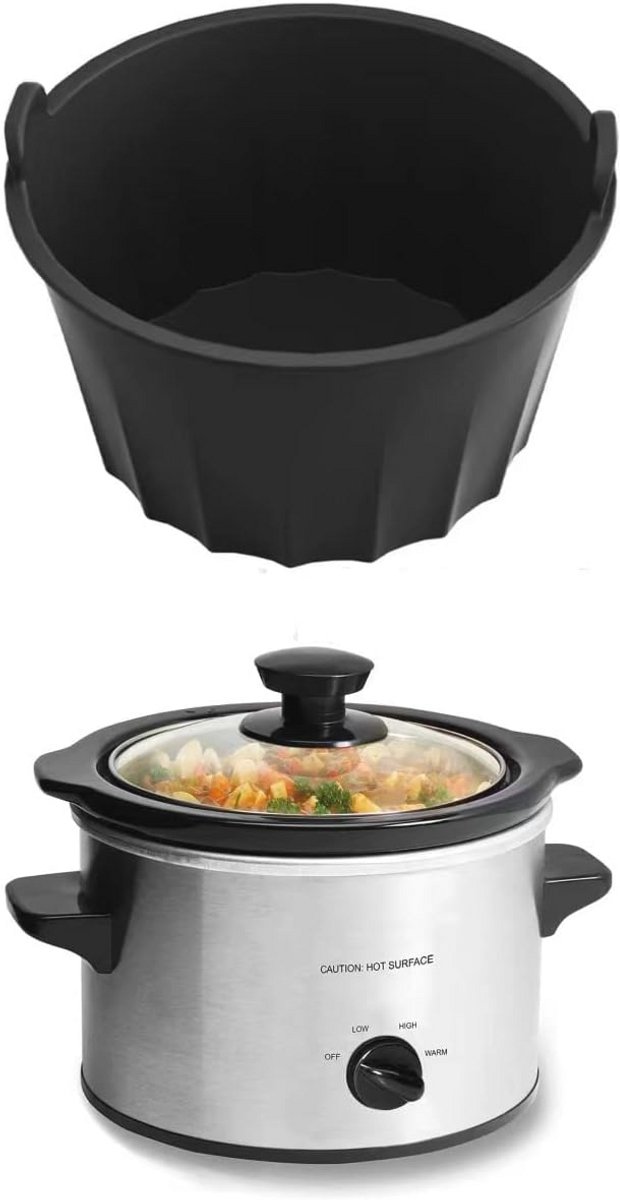 Herbruikbare Siliconen Slow Cooker Liners voor 6-8 Liter Ovale Pannen - Lekvrij en Vaatwasmachinebestendig