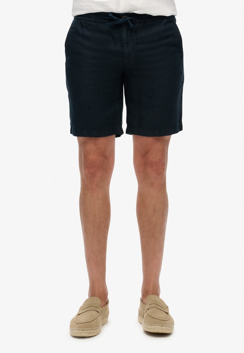 Superdry Merchant Linnen Short Heren Blauw