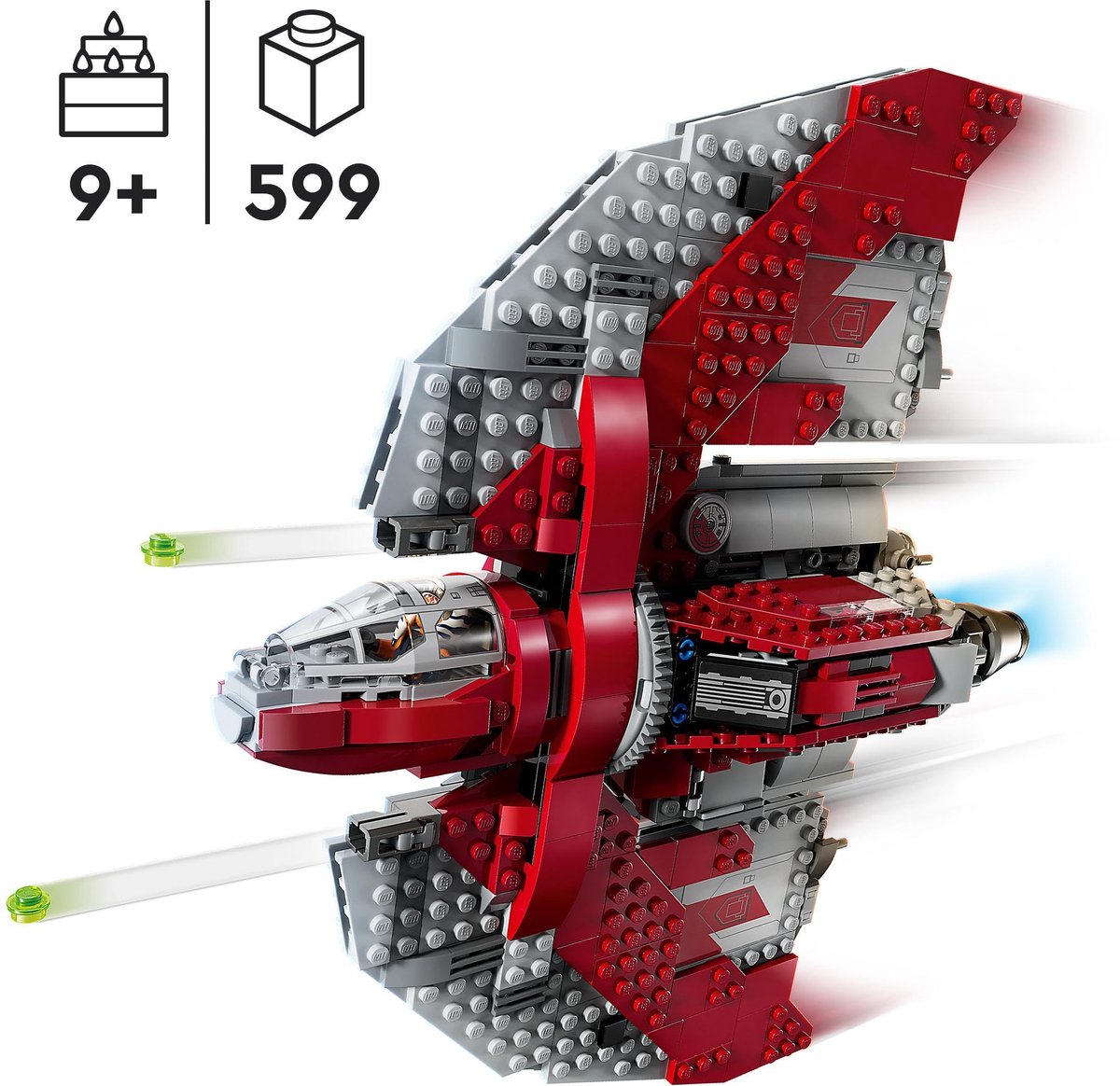 LEGO Star Wars Ahsoka Tano's T-6 Jedi shuttle Bouwbaar Ruimteschip - 75362 — afbeelding 14