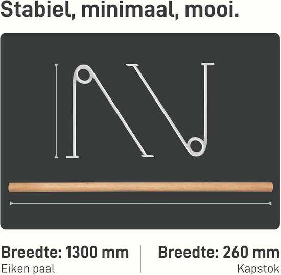 Set van 2 houders met flens voor kledingstang van roestvrij staal, 32 mm