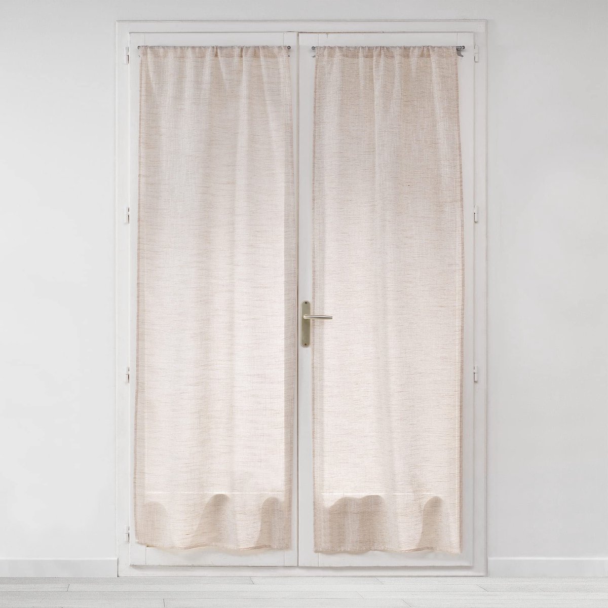 Ibenzoa Elegant Beige Gardinepaar met Tunnelhaak, 2 x 70 x 200 cm - Perfecte Afwerking voor Uw Raam