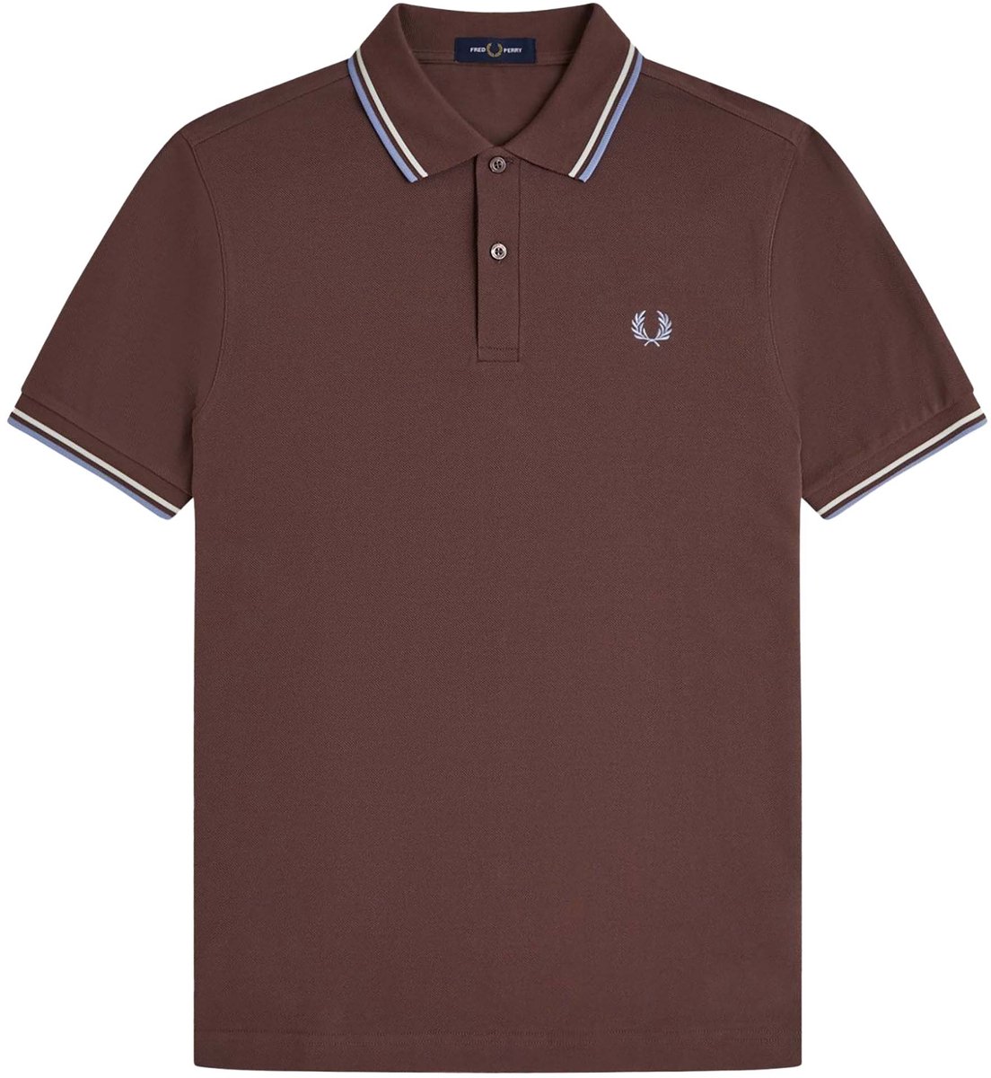 Fredperry Fp Twin Tipped Fred Perry Shirt Fashion Wear Volwassen Bruin
