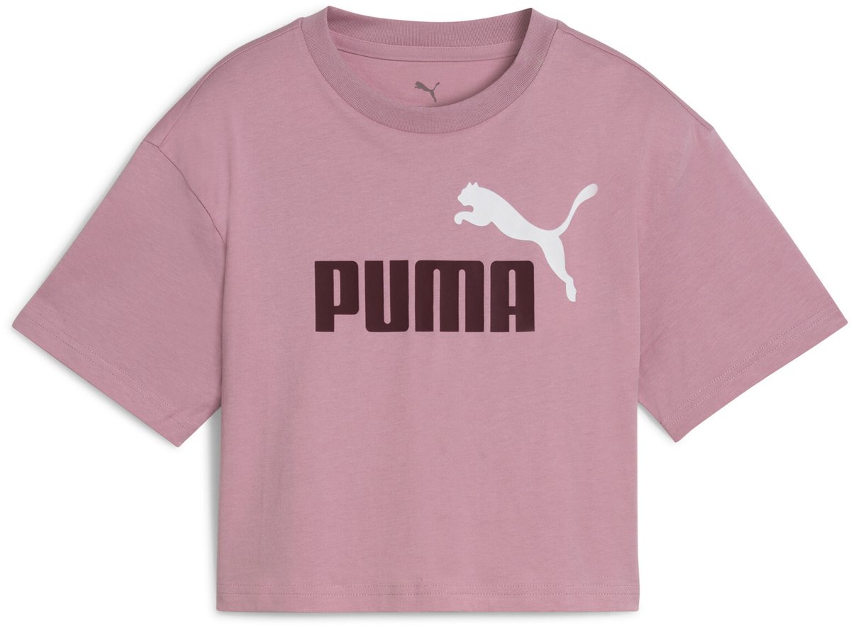 PUMA ESS 2 COLOR No. 1 Logo​ Short Length Tee G Meisjes T-shirt Poised Roze