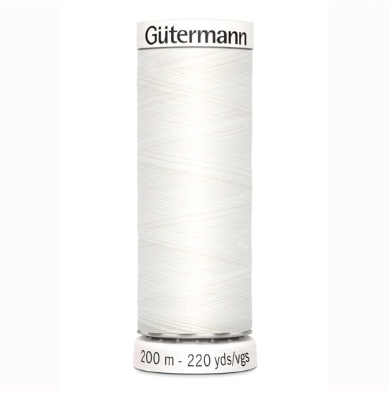 Fil à coudre Gütermann - Blanc - n° 800 - 200 mètres