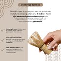 Verstevigde bamboe matcha klopper met fijne bamboeprontjes voor het mengen en opschuimen van matcha.