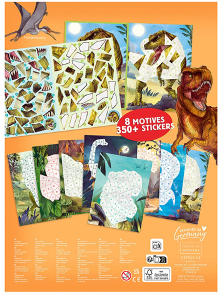Depesche - Dino World Nummer Stickers stickerboek — afbeelding 5