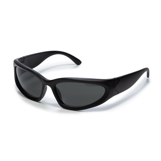 Lunettes de soleil - Lunettes de soleil pour femmes - Lunettes de Festival - Lunettes de rave - Lunettes - Modèle sportif - Zwart - Verres noirs