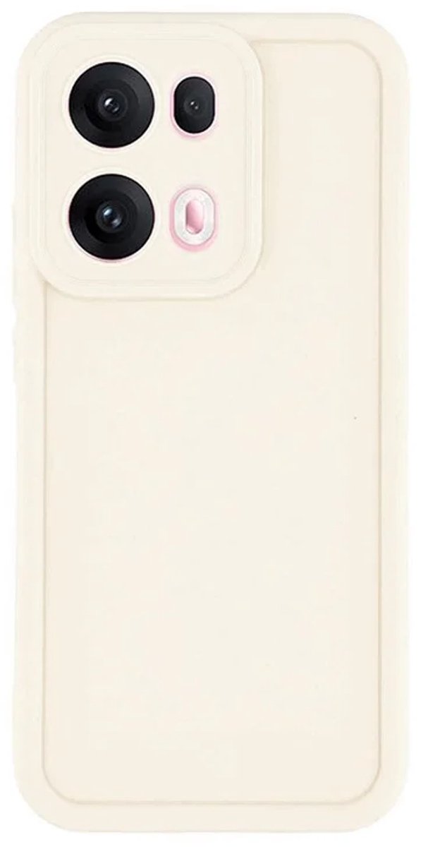 Hoesje voor Oppo Reno13 Pro - Phonesta Grooved Silicone Back Cover - Beige